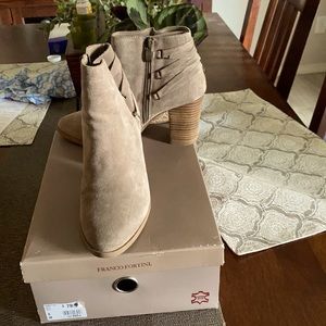 Tan Booties with cute detail